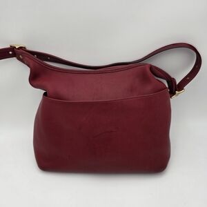 Coach Deep Red Leather Shoulder Bag